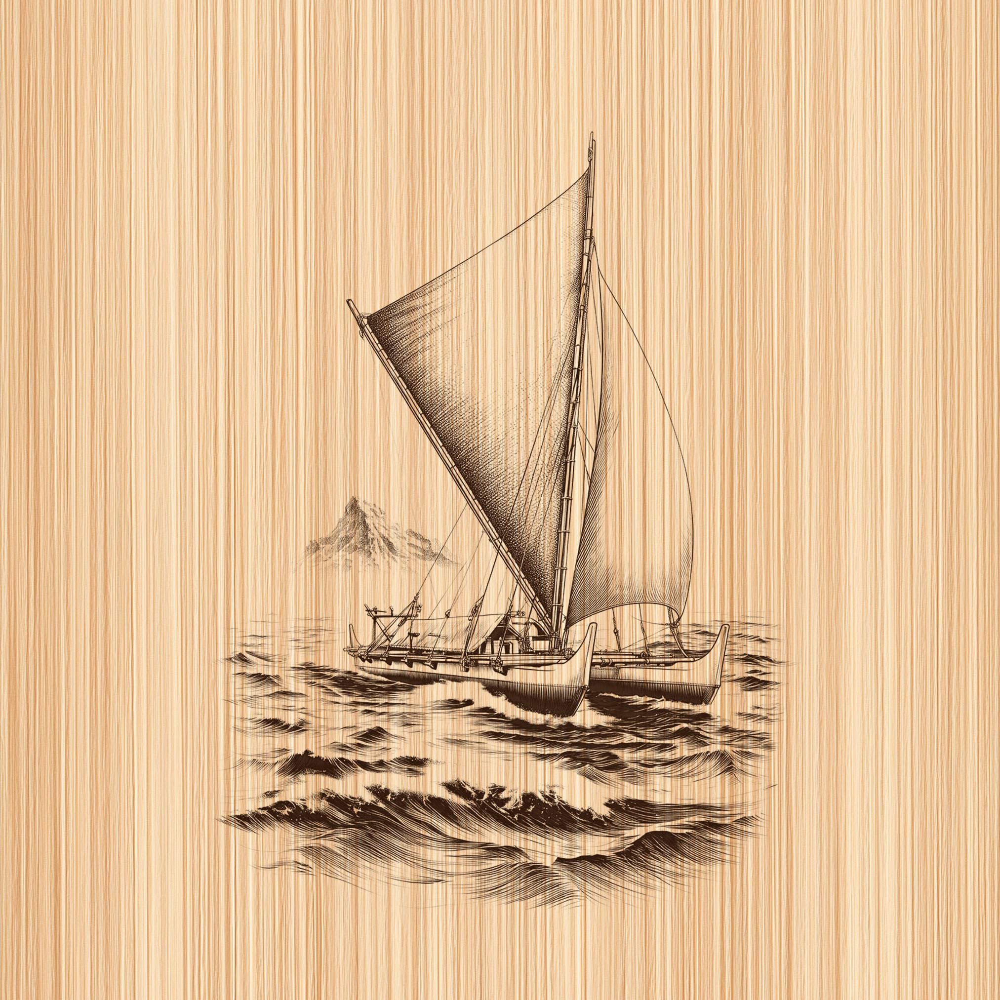 Hawaiian Sailing Canoe - Etsy