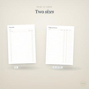 print at home · Two · sizes · A4 · US Letter