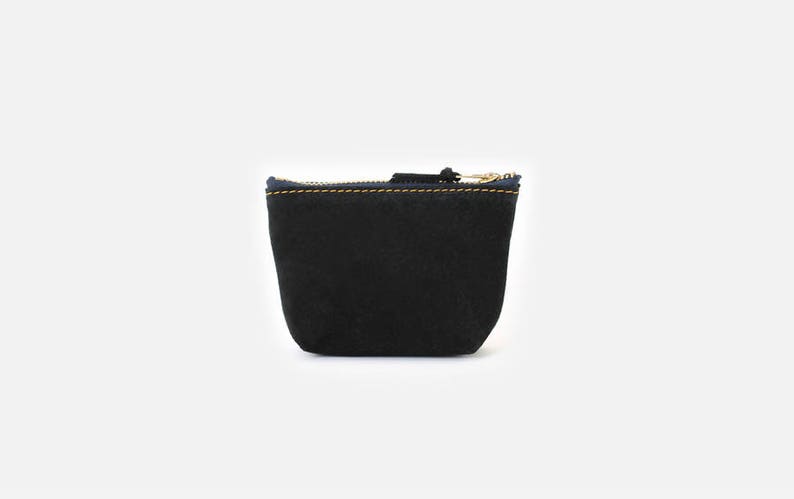 Zipper leather pouch SmileNo.2 Genuine Pig Skin Leather Pouch Bridesmaid gift Leather case