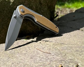 Personalized Men's Gift Folding Pocket Knife, Custom Engraved Tactical Tool