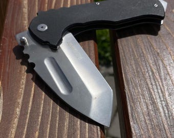 Navaja táctica plegable con mango de G10, hoja de acero 440C de alta resistencia, herramienta EDC de supervivencia, navaja de bolsillo.