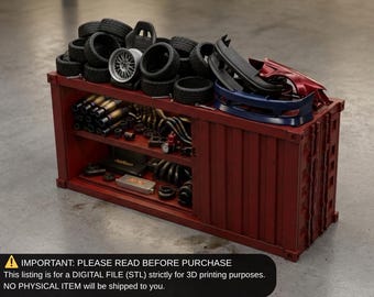 1/64 Spare Parts Container For Diorama Projects