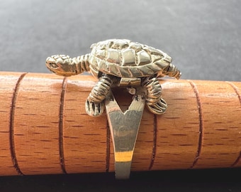 Vintage sterlingzilveren zeeschildpadring