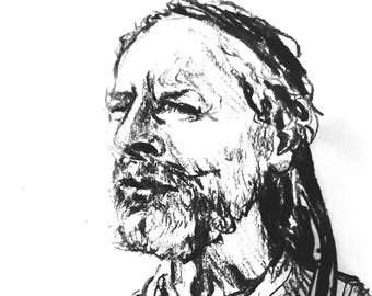 Retrato personalizado em desenho a carvão