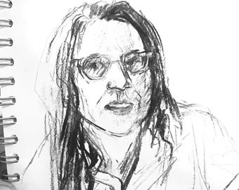 Custom Portrait Charcoal Drawing