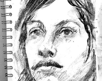 Portrait personnalisé au fusain