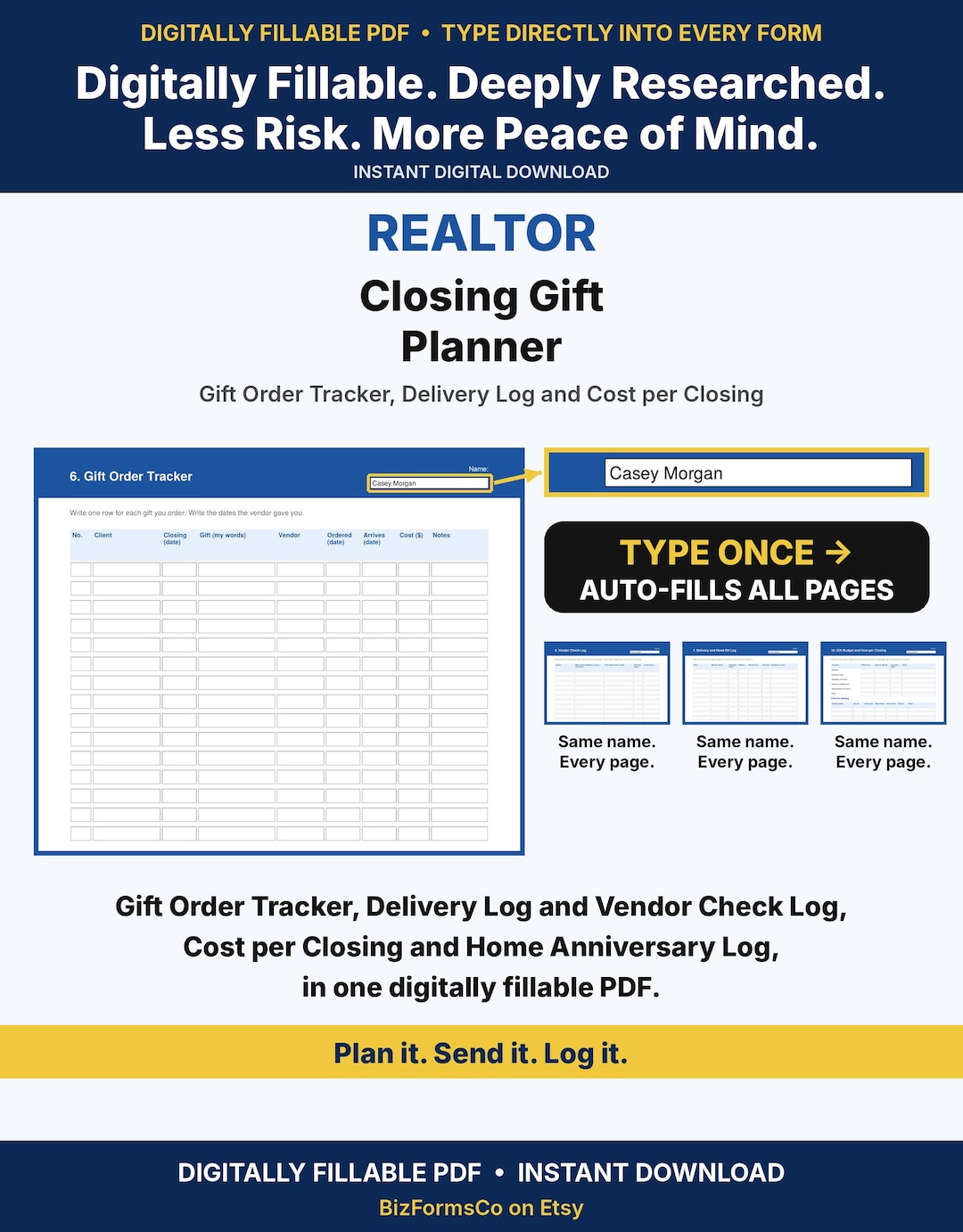 Realtor closing gift planner