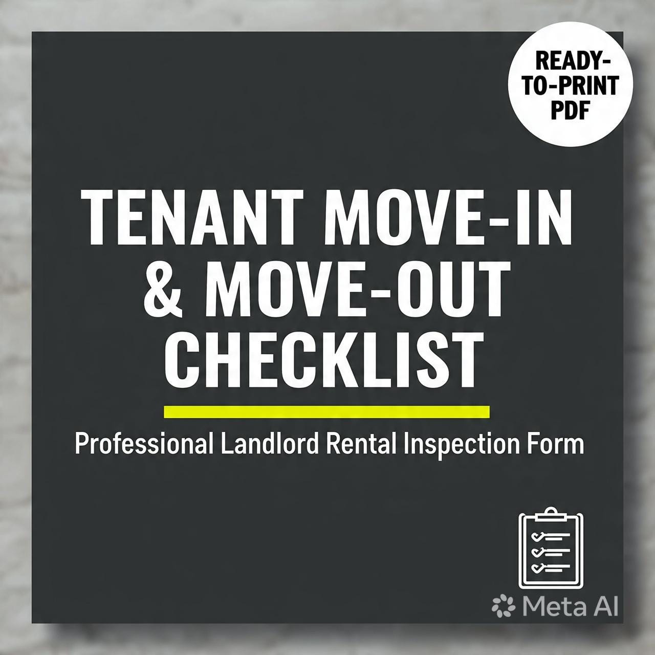Tenant Move in Out Inspection Checklist | Printable Landlord Rental ...