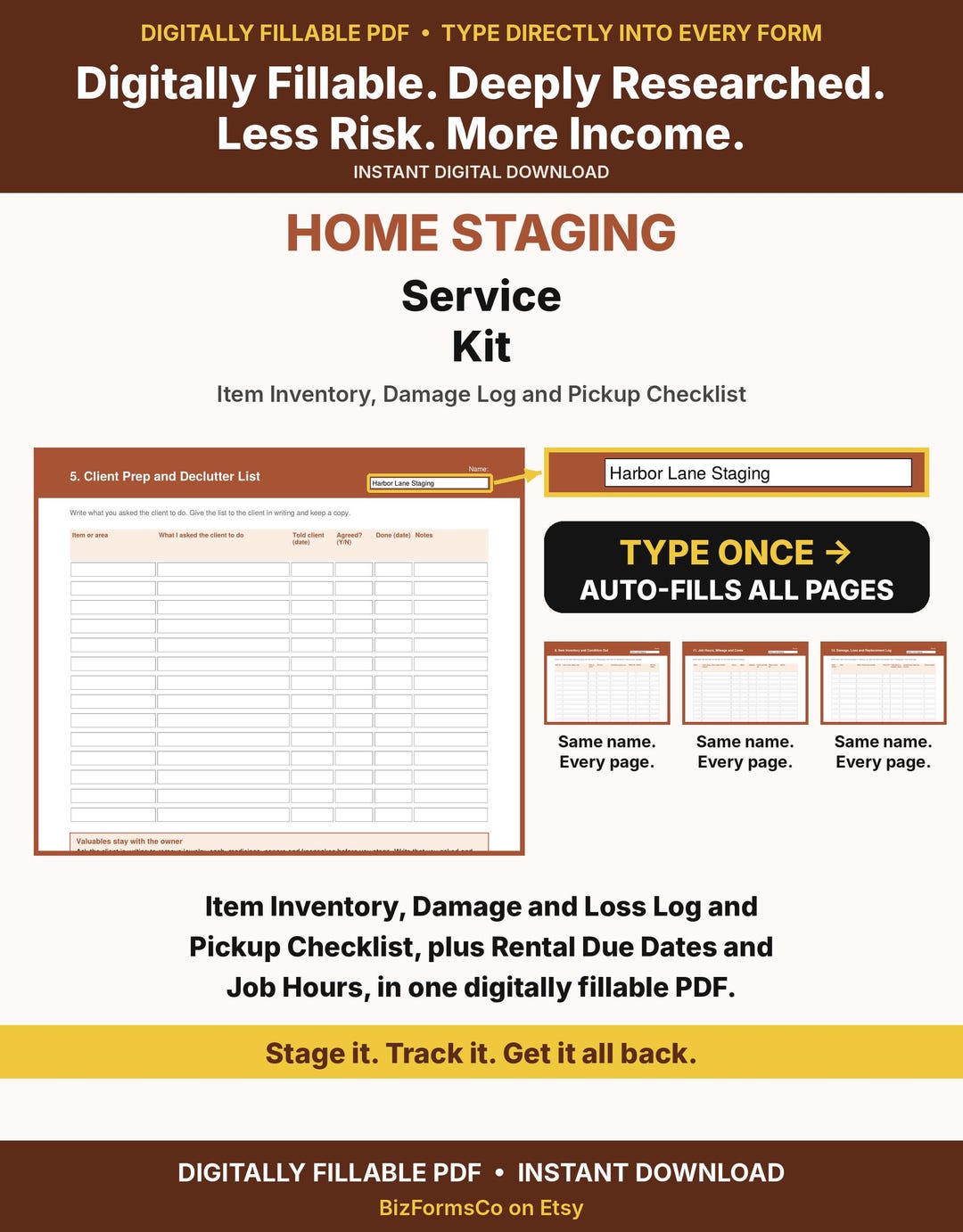Home staging service kit