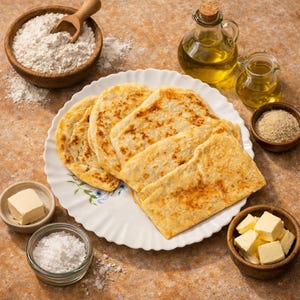 Authentic Moroccan Msmen Recipe Digital Download | Traditional Flaky Flatbread | Easy Homemade Fassi Style Breakfast & Tea Time Pastry Guide