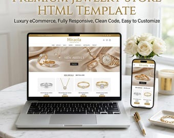 Jewelry Store HTML Template | eCommerce Website with Cart | Fully Responsive Jewelry Shop Design