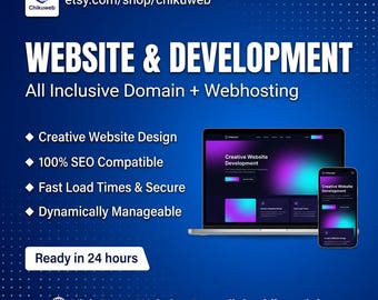 Website design and development & Service | SEO Ready website  (instant setup)