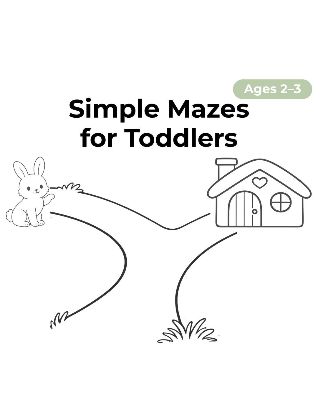 Simple Mazes for Toddlers Ages 2–3 | Maze Activities Printable | Fine ...