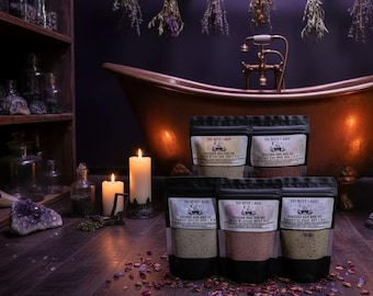 Herbal Bath Tea or Shower Steamer | Botanical Aromatherapy Ritual Soak