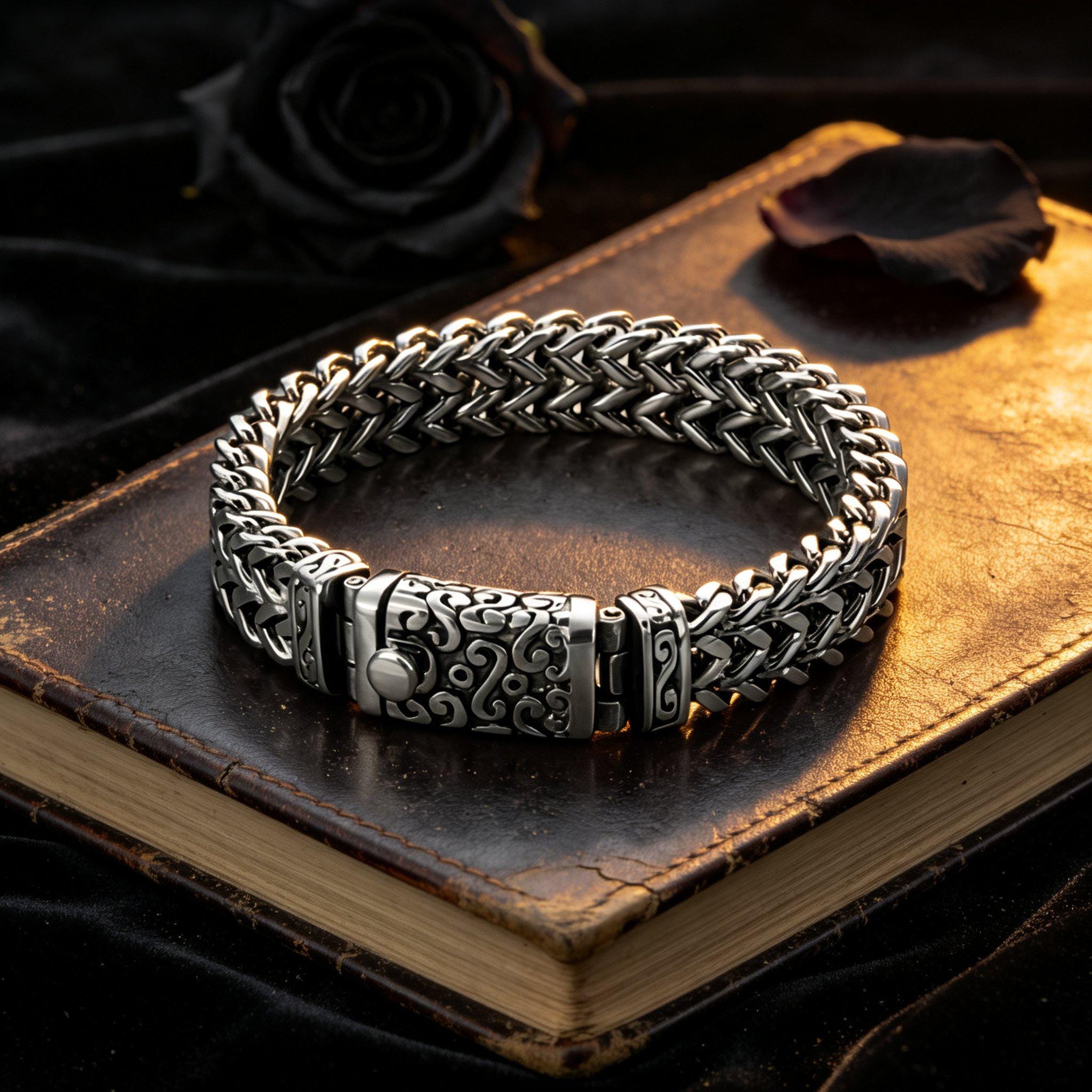 Vintage Silver Double Link Bracelet - Etsy