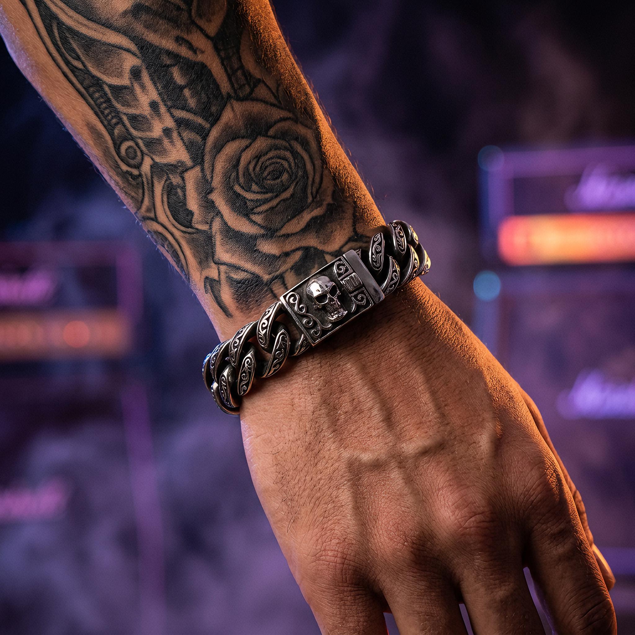 Harley Davidson Chain Link Bracelet - Etsy