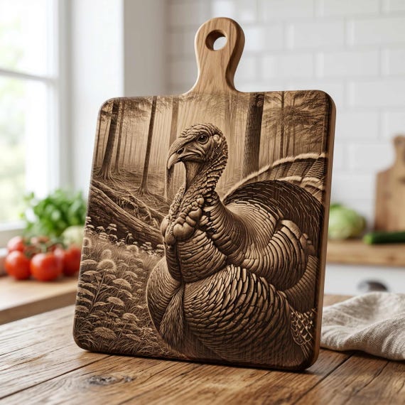 10 Wildlife Forest Animal Bundle JPG Laser Engraving File 300DPI,  Turkey Wolf Bear Deer Eagle Woodland Scene, CNC Rustic Wood Burn Decor