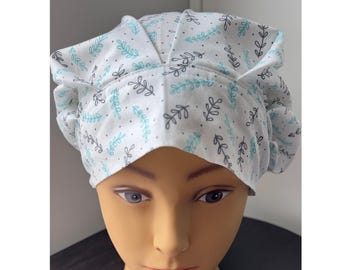 Grüne botanische chirurgische Haube – Neutrale, moderne Krankenschwester Hut