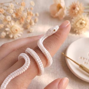 Beaded Snake Ring PDF Tutorial | Miyuki Delica Peyote Wire Jewelry DIY Instant Download