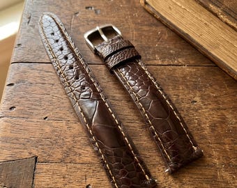 Handmade Custom Ostrich Leg Leather Watch Band 18mm 20mm 22mm 24mm Exotic Leather Watch Strap Personalized Gift for Him Her
