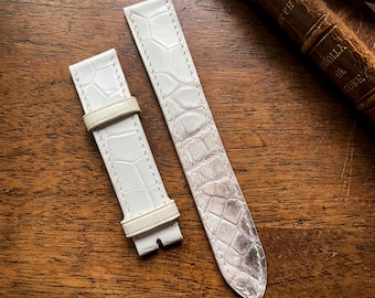 Handmade Custom Himalayan Crocodile Leather Watch Band 18mm 20mm 22mm 24mm for Patek Philippe Jaeger-LeCoultre