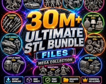 35 Million+ Unlimited STL Expansion Mega Collection V2.0 | Commercial Use 3D Printing Files | DnD Terrain, Anime, Cosplay Props STL Bundle