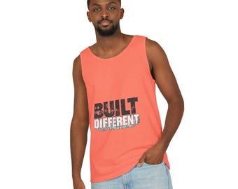 Garment Dyed Unisex Tank Top  Soft Cotton Vintage Sleeveless Summer Shirt