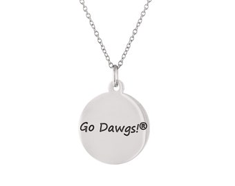 Lex & Lu LogoArt Sterling Silver University of Georgia Large Pendant w/Necklace LAL148073 Lex & Lu LogoArt Sterling Silver University of Georgia Large Pendant w/Necklace LAL148073