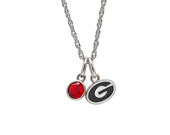 Lex & Lu LogoArt Sterling Silver University of Georgia Large Pendant w/Necklace LAL148073 Lex & Lu LogoArt Sterling Silver University of Georgia Large Pendant w/Necklace LAL148073