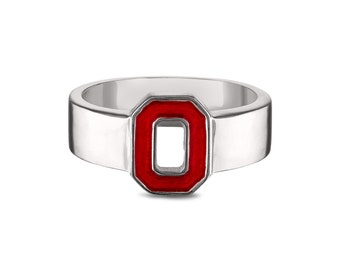 Men's Ohio State Ring Block O | Sterling Silver OSU Jewelry | Ohio State gifts | Officially Licensed OSU Ring | Buckeyes Christmas Gift