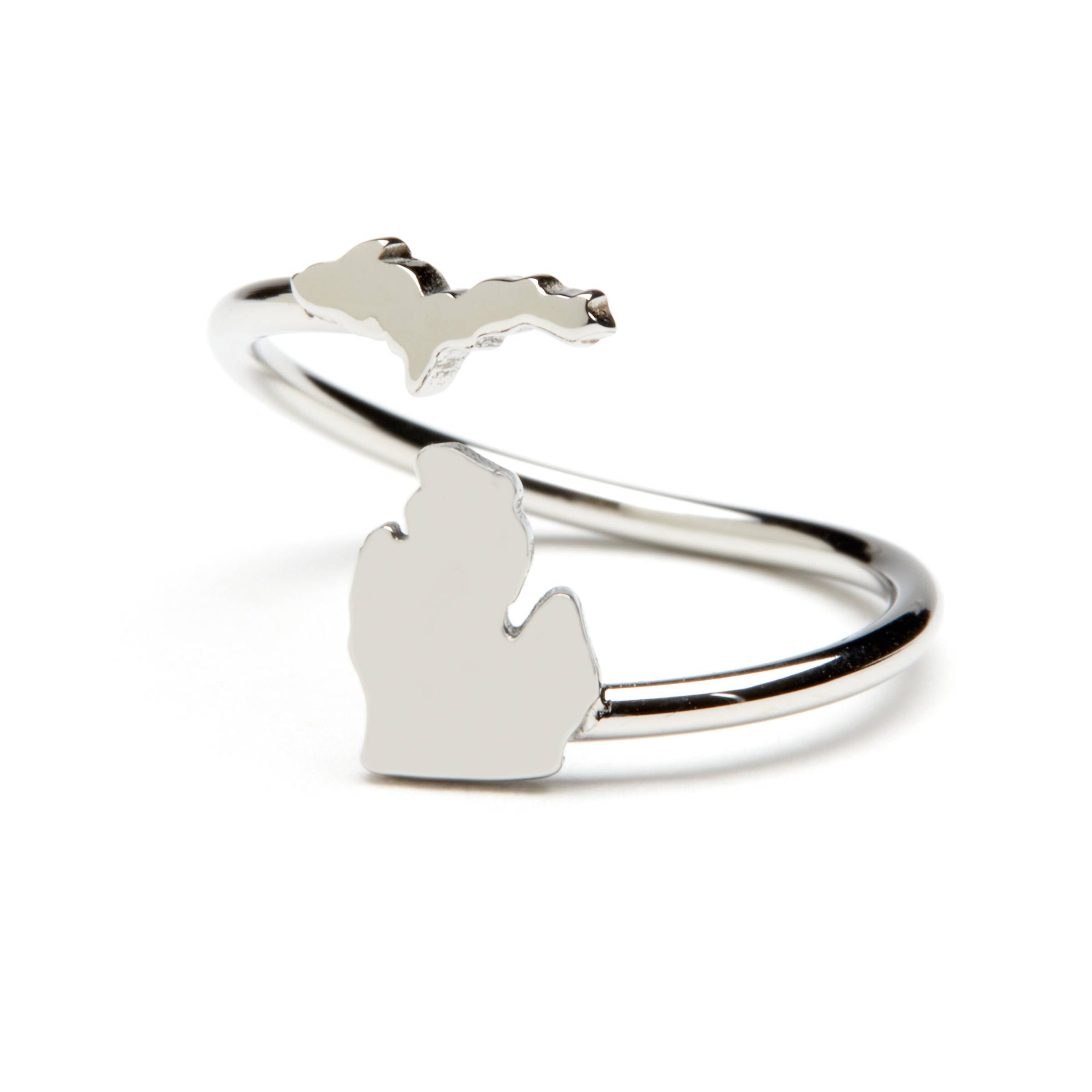 Michigan Ring | Michigan Map Ring Stainless Steel - Adjustable | Mich…