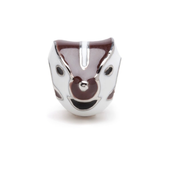University of Wisconsin Bead | Wisconsin Badgers Mascot Bead Charm | Officially Licensed University of Wisconsin Jewelry | Stainless Steel