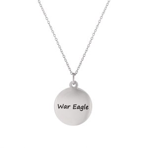 Stone Armory Auburn University Spirit Necklace | Auburn Tigers Jewelry | Engraved Pendant Necklace | Perfect AU Tiger Gift