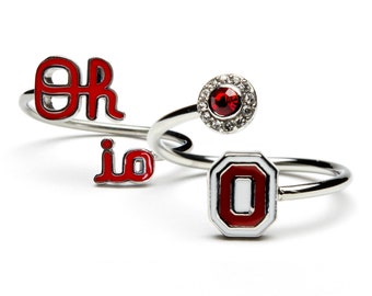 Stone Armory Officially Licensed OSU Buckeyes Gift Set – One for You & One for Me Rings – Ohio State University Jewelry Gift
