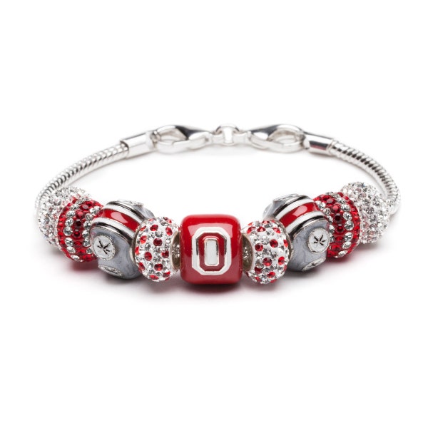 Ohio State Charm Bracelet | Ohio State Buckeye Crazy Bracelet | OSU Gifts | Officially Licensed Ohio State Jewelry