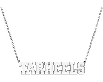 Stone Armory North Carolina TARHEELS Necklace | UNC Tar Heels Jewelry | Stainless Steel Script Pendant | Perfect UNC Tar Heel Gift