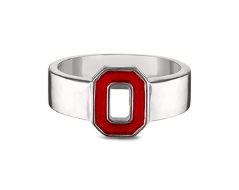 Stone Armory Men's Ohio State Ring Block O | Solid Sterling Silver OSU Jewelry | Ohio State gifts | Officially Licensed OSU Ring | Buckeye..