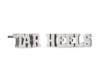 Stone Armory North Carolina Stud Earrings | North Carolina Tarheels Jewelry | Stainless Steel TAR HEELS Studs | Perfect UNC Tarheel Gift