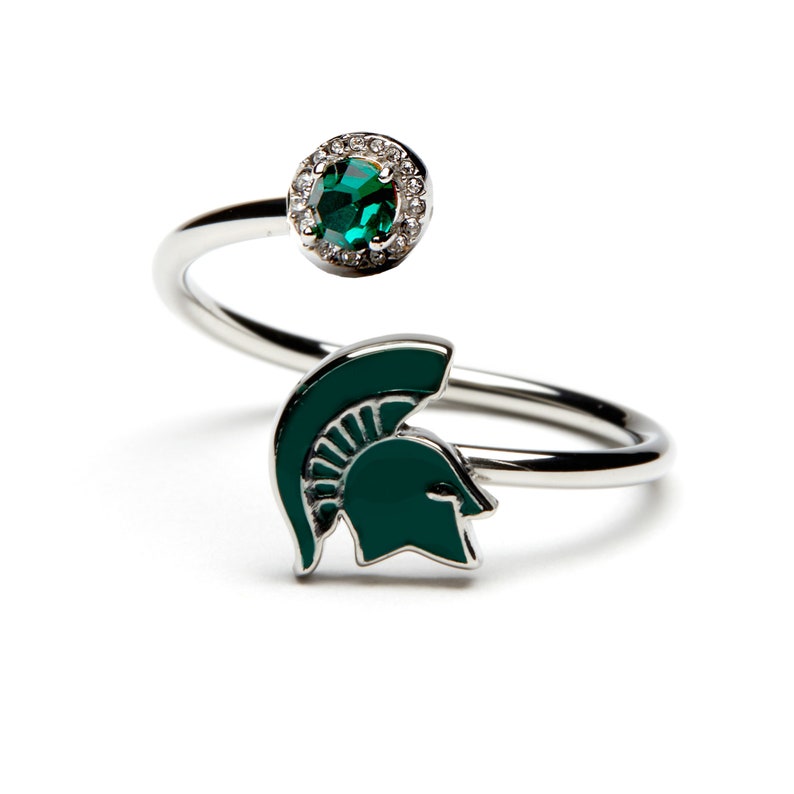 Michigan State University Jewelry MSU Ring Gift Set-Love Michigan Spartans One for You and One for Me Rings Michigan Rings