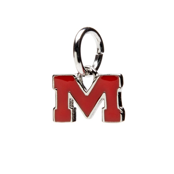 Stone Armory University Of Mississippi Charm Pendant | Ole Miss Rebels Jewelry | Crimson Block M Charm Pendant | Perfect UM Gift