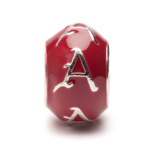 University of Arkansas Charm | UA Razorbacks - Red Arkansas A Charm | Officially Licensed University of Arkansas Jewelry | Stainless Steel