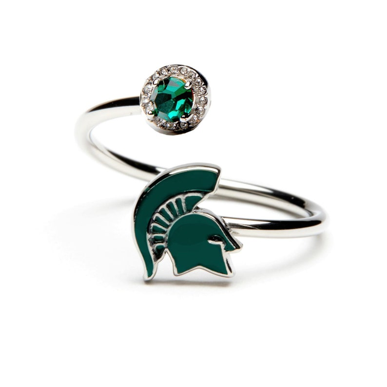 Stone Armory Michigan State University Ring | Michigan State Spartans Jewelry | Adjustable Spartan Ring | Perfect MSU Spartan Gift 