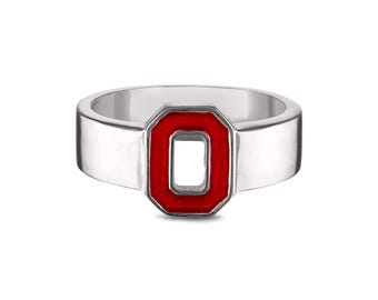 Stone Armory Men's Ohio State Ring Block O | Solid Sterling Silver OSU Jewelry | Ohio State gifts | Officially Licensed OSU Ring | Buckeye..