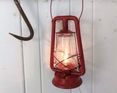 Wired Defiance Lantern No.O Electric Embury Mfg. Co. Dietz Sits or Hangs Small Light Bulb 13 1 4 quot h x 7 1 2 quot w