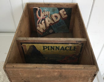 Vintage Box Planter Wall Shelf Storage Primitive Home Decor Stackable Compartments