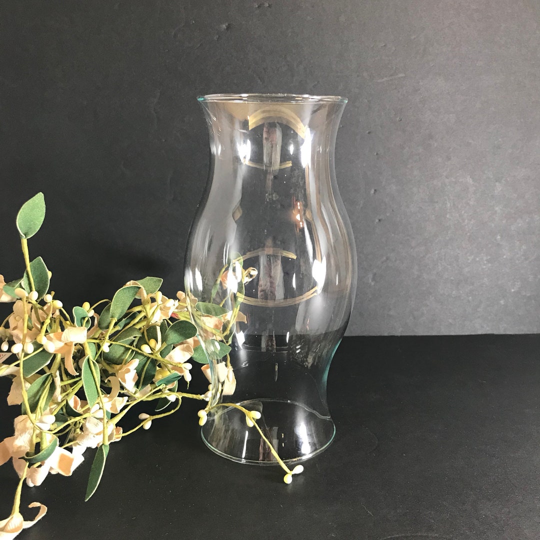 8 1/2 Tall Clear Glass Hurricane Candle Holder Covers Chimney Shade 3 3