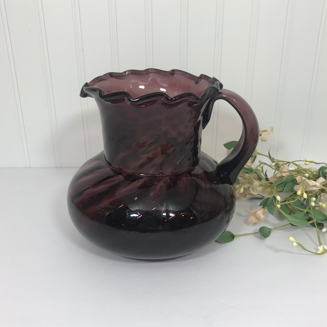 希少なヴィンテージ BLENKO ブレンコガラス USA製 希少なアメジスト色