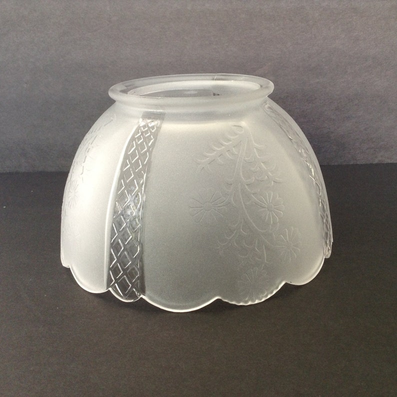 Frosted Fl Globe Replacement Shade Hanging Glass Lamp 4 1 8 Tall X 7 Wide With 3 Fitter