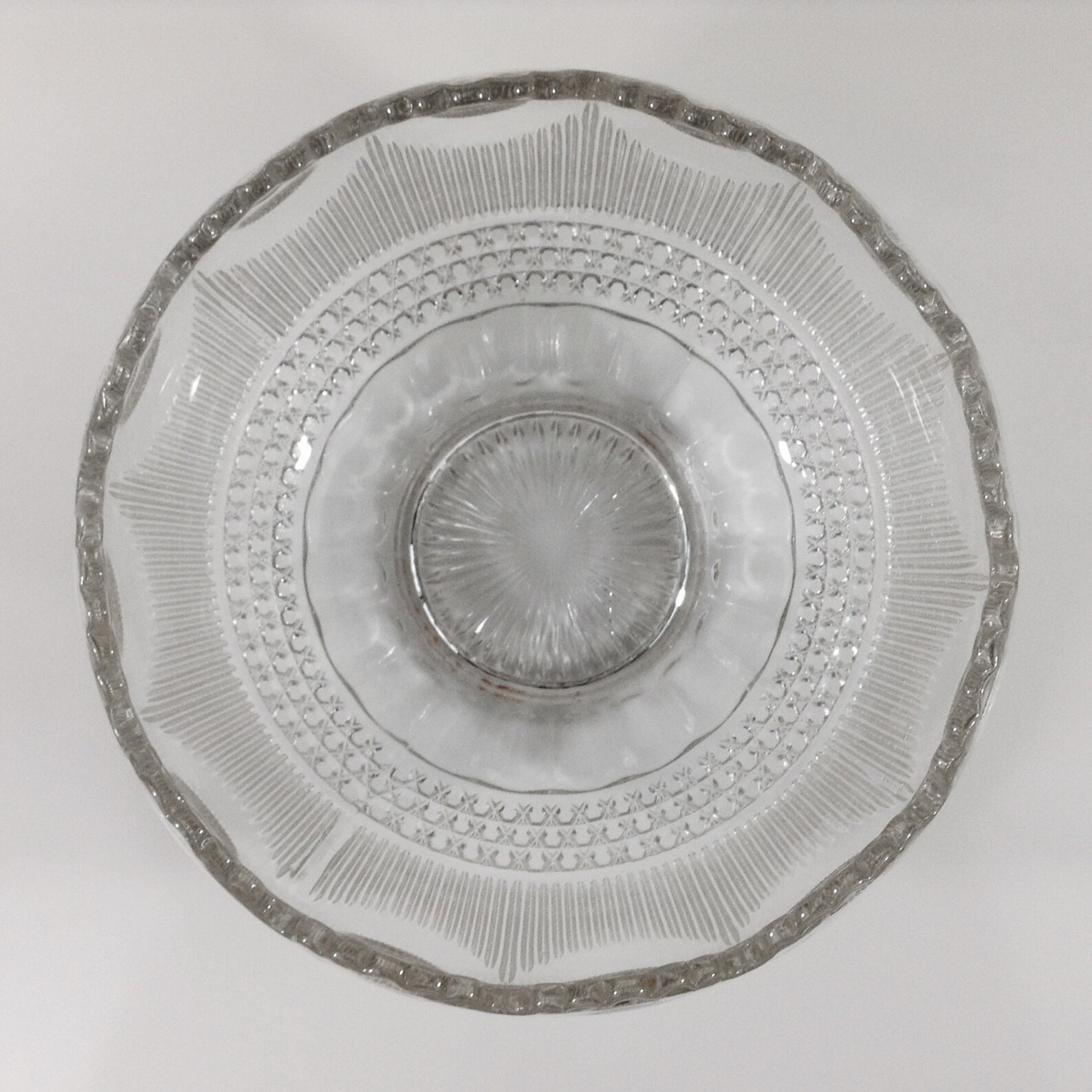 Bullseye Punch Bowl by TiffinFranciscan Extra Large Heavy Etsy