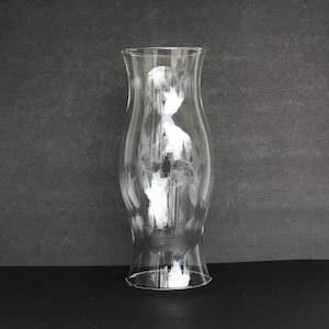 16&quot; Tall Clear Glass Hurricane Candle Holder Cover Chimney Shade 5 1/2&quot; at Openings - Wedding Center Piece